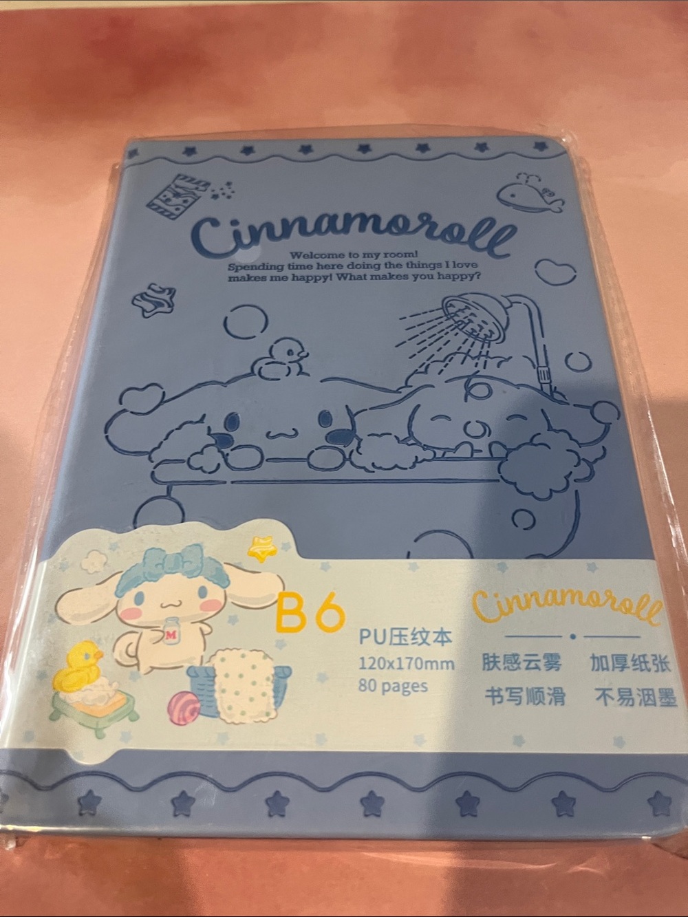 Sanrio Cinnamoroll Blue Kids Bath-Themed B6 Notebook